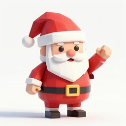 low poly santa claus