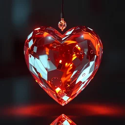 heart made of glass reflections, led light, highly detailed and intricate, hdr, sharp focus, photography, unreal engine, trending on artstation, photorealistic, octane, trending on deviantart