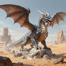 a highly detailed 4 k fantasy matte painting of salt dragon, in a desert, zdzislaw beksinski, artstation, cgsociety, unreal engine