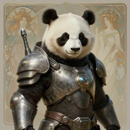 a anthropomorphic panda wearing scifi armor, diffuse lighting, fantasy, intricate, elegant, highly detailed, lifelike, photorealistic, digital painting, artstation, illustration, concept art, smooth, sharp focus, art by John Collier and Albert Aublet and Krenz Cushart and Artem Demura and Alphonse Mucha and Greg Rutkowski and Greg Staples
