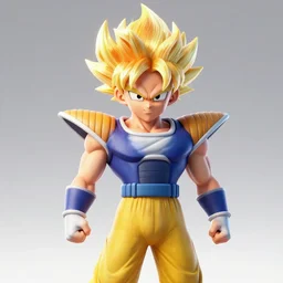 gogeta as a 3 d rendered cartoon pixar dreamworks disney