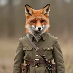 anthropomorphic fox ww 1 veteran, anthro, furry, 1 9 2 0 s photograph