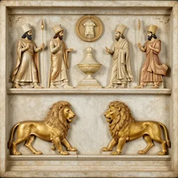 hindu monks on greek senete baroque painting, lionardo davinchi