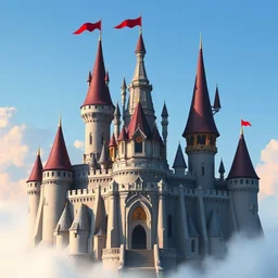the castle of super bad villain in a disney movie