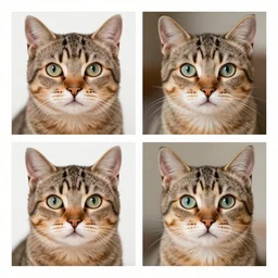 4 x 4 array, cat