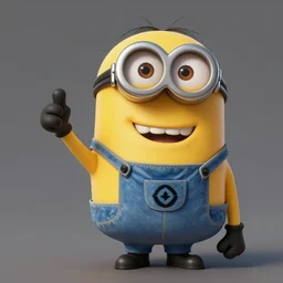 an epic painting minion, thumbs up to approve, perfect composition, golden ratio, beautiful detailed, photorealistic, digital painting, concept art, smooth, sharp focus, illustration, artstation trending, octane render, unreal engine