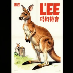 The communist kangaroo, propaganda poster, comic by Stan Lee.