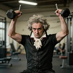 headbanging at the gym to beethoven
