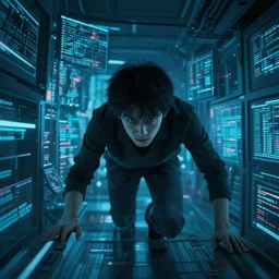 trapped in a cyber world, photo,