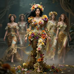 a full body shot of an asian valkyrie covered in flowers by artgerm, dynamic lighting, ray tracing, tom bagshaw, alphonse mucha, donata giancola, mary jane ansell, ankh necklace, atmosphere, realism, octane render, dof, hyperdetailed, 8 k