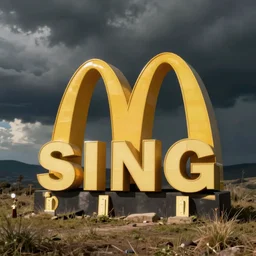 mcdonald's sign, funny jumbled letters