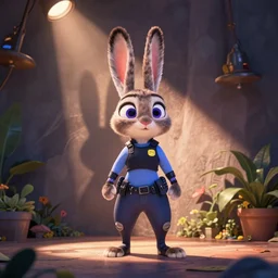 cyberpunk bunny, pixar, looks like judy hops, zootopia