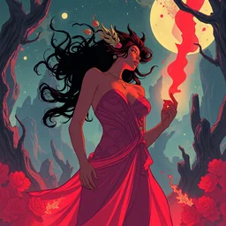 seduction illustration, by lliam brazier, petros afshar, peter mohrbacher and victo ngai