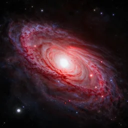 a Constellation Andromeda from star citizen painted in red