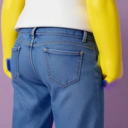 accurate details, homer simpson wearing a pair of jeans 👖