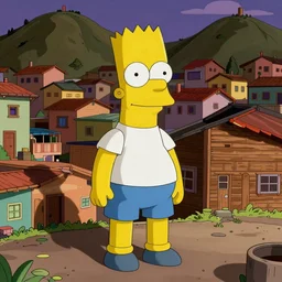 The Simpsons in a favela