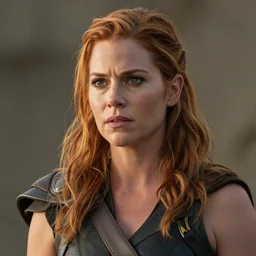 portrait of concerned amy adams as an amazon warrior, highly detailed, magali villeneuve