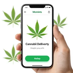 adobe illustrator, highly detailed designs for mobile application that handles cannabis deliveries