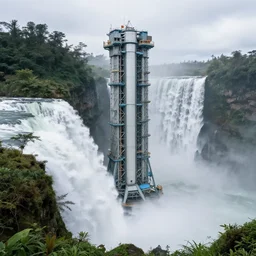 tsunami waterfall space elevator,