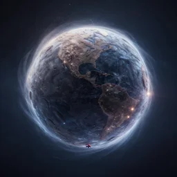 imploding dyson sphere, by cedric peyravernay, highly detailed, excellent composition, cinematic concept art, dramatic lighting, trending on artstation