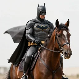batman riding horse, 5 0 mm, perfect faces