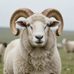 the very beautiul 5 0 mm portrait photo of the sheep queen