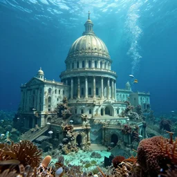 a neoclassical underwater city