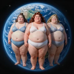 a blue planet full of fat people in their underwear.