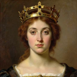 a painting of a woman with a crown on her head, a detailed painting by Arthur Hughes, pinterest, pre-raphaelitism, pre-raphaelite, detailed painting, storybook illustration