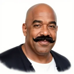 steve harvey!!! concept art of steve harvey as a dragon ball character, mustache, beautiful landscape, 4 k anime character, lineart, flat ink by akira toriyama, artstation