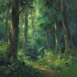 forest landscape painting by alex horley makoto shinkai matte painting greg rutkowski