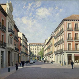 Gran via de Madrid painted by Alfred Sisley
