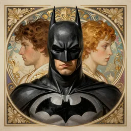 symmetry portrait of batman, intricate, elegant, highly detailed, digital painting, artstation, concept art, smooth, sharp focus, illustration, art by artgerm and greg rutkowski and alphonse mucha