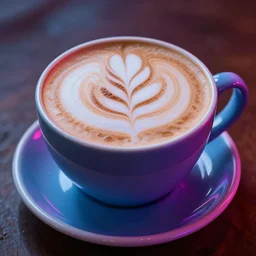 the perfect cappucinno, highly detailed, generative art, neon, janusz jurek, 8k HDR