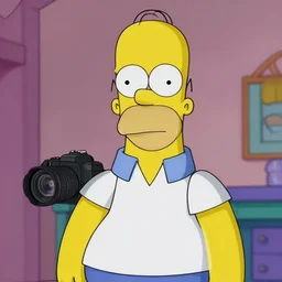 Homer Simpson as a real life person, dslr photo