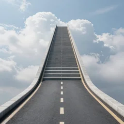 one ( narrow )!! road goes to a stairway to the heavens!!, and another ( wide road )! is interrupted by a giant! ( fire pit )!!!. aerial view, christian art, masterpiece. in a combination of livina fontana and gonsalves rob.