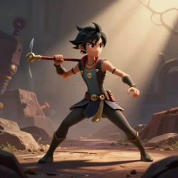 an action still from the netflix show arcane, riot games, cell shaded