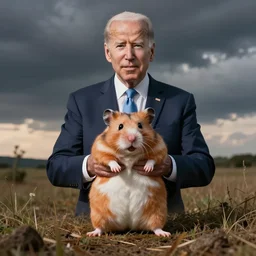 joe biden with the body of a hamster