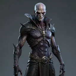A mugshot of a genetically enhanced (to the point of posthumanity) genius criminal man with features of a chitinous anthropod demiurge dnd lich, still from alita, matte painting, Artstation, CGsociety, by Greg Rutkowski