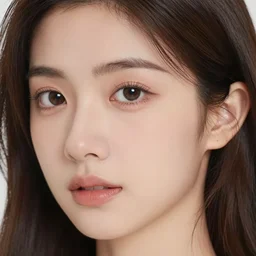 close up face female portrait 20 years old