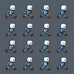 robot boy running sprite 2 d animation pixel art, running animation sheet 1 2 8 x 1 2 8