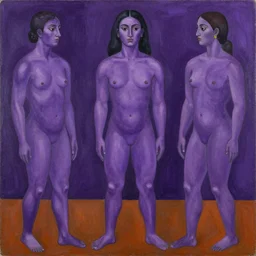 variations of the purple sinner. painting by rufino tamayo