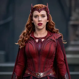 promotional art depicting Scarlett Johansson as the scarlet witch