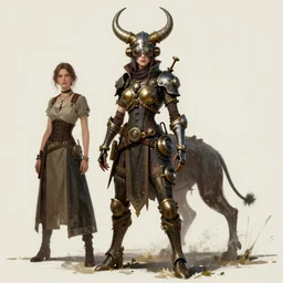 steampunk minotaur woman by karol bak and rebecca guay