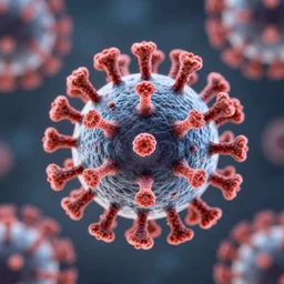 lymphocyte attacking ebola virus, macro, tilt shift, octane, 8 k