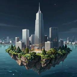 a beautiful photorealistic illustration of building nature spirit realm by pierre de meuron, architecture island magic realism alien water at night nightsky synthwave tokyo, archdaily, wallpaper, highly detailed, trending on artstation.