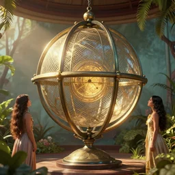 the orb of time, sunlight study, art nouveau, by albert bietstadt and ( ( ( ( lisa frank ) ) ) ), 8 k, sharp focus, octane render, ( ( ( ( kauai ) ) ) )