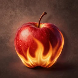 apple made of fire