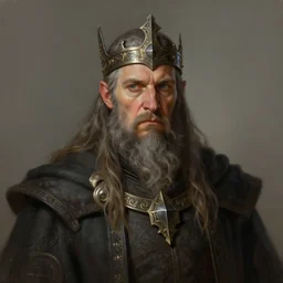 portrait, dwarven forgeking of clan stonehammer, ornate circlet, tired expression, elegant, highly detailed, centered, digital painting, artstation, concept art, smooth, sharp focus, illustration, artgerm, tomasz alen kopera, peter mohrbacher, donato giancola, joseph christian leyendecker, wlop, frank frazetta