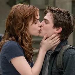 still of emma watson kissing dean in supernatural